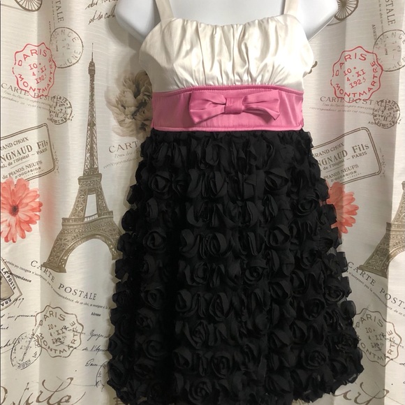 Ruby Rox Girls 3D Roses Fancy Dress - Picture 2 of 9